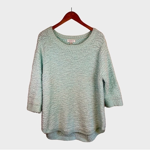 𝅺STUDIO Woman JPR Super Soft Oversized Sweater Seafoam Green/Blue Women's 1XL - Picture 1 of 5